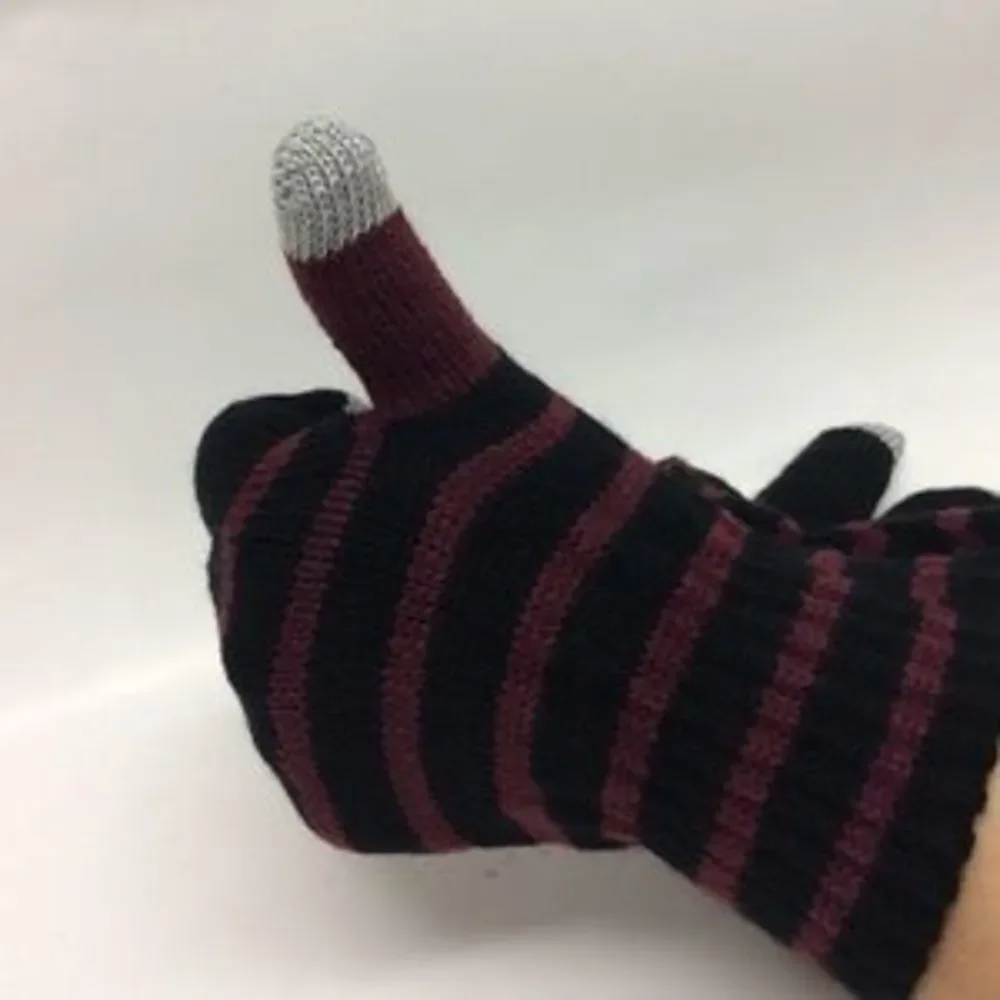 Women Knit Gloves W/ Active Fingerprints 11797